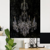 Vintager Vampirleuchter mit gotisch beängstigenden Poster (Heimbüro)