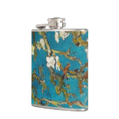 Vintager Van- Goghtürkis-blühender Baum Flachmann (Links)