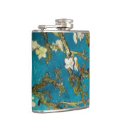 Vintager Van- Goghtürkis-blühender Baum Flachmann (Rechts)