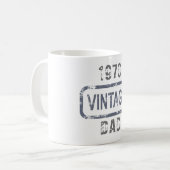Vintager Vater Anpassbarer Text Kaffeetasse (Vorderseite Links)