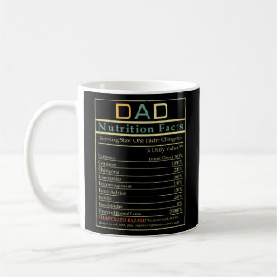 Vintager Vater Ernährung Facts Funny Vaters Day  Kaffeetasse