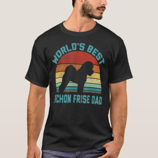 Vintager Vater-Hund mit dem besten Bichon Frise de T-Shirt