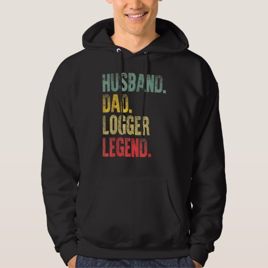 Vintager Vater Logger Legend Retro Hoodie (Vorderseite)