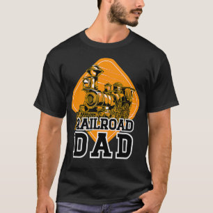 Vintager Vater Modellzug Lokomotive T-Shirt