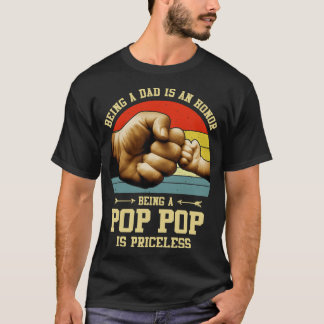 Vintager Vater Pop Pop Papa Grandpa Vatertag T T-Shirt