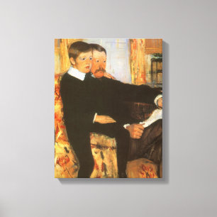 Vintager Vater und Sohn Portrait von Mary Cassatt Leinwanddruck