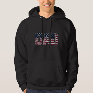 Vintager Vater USA Flagge, Tag des Vaters Hoodie