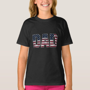Vintager Vater USA Flagge, Tag des Vaters T-Shirt