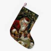 Vintager Vater Weihnachten Geschenke für Kinder Kleiner Weihnachtsstrumpf (Vorderansicht (hängend))