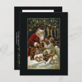 Vintager Vater Weihnachten Geschenke für Kinder Postkarte (Vorne/Hinten)