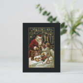 Vintager Vater Weihnachten Geschenke für Kinder Postkarte (Stehend Vorderseite)