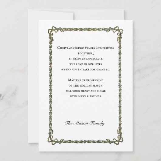 Vintager Vater Weihnachten mit Kindern (Rückseite)