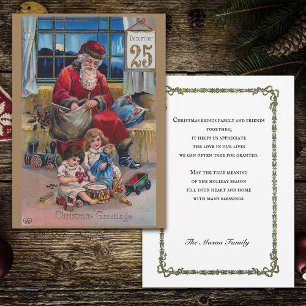 Vintager Vater Weihnachten mit Kindern