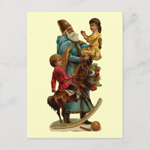 Vintager Vater Weihnachten Postkarte