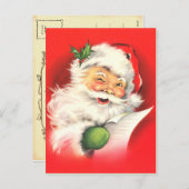 Vintager Vater Weihnachten Postkarte (Vorne/Hinten)