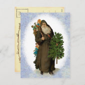 Vintager Vater Weihnachten Postkarte (Vorne/Hinten)