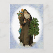 Vintager Vater Weihnachten Postkarte (Vorderseite)