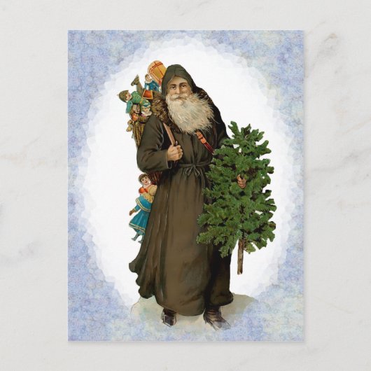 Vintager Vater Weihnachten Postkarte (Vorderseite)