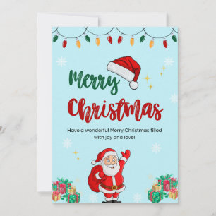 Vintager Vater Weihnachten Postkarte