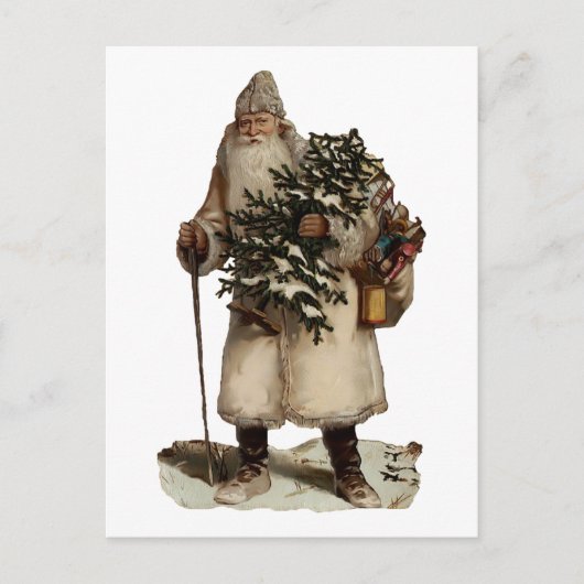 Vintager Vater Weihnachten Postkarte (Vorderseite)