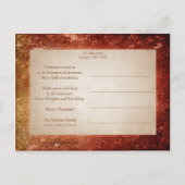 Vintager Vater Weihnachten und Holly Postkarte (Rückseite)