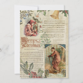 Vintager Vater Weihnachten und Musik Ephemera