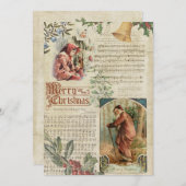 Vintager Vater Weihnachten und Musik Ephemera (Vorne/Hinten)