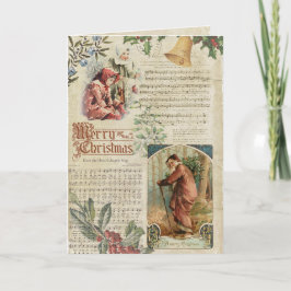 Vintager Vater Weihnachten und Musik Ephemera