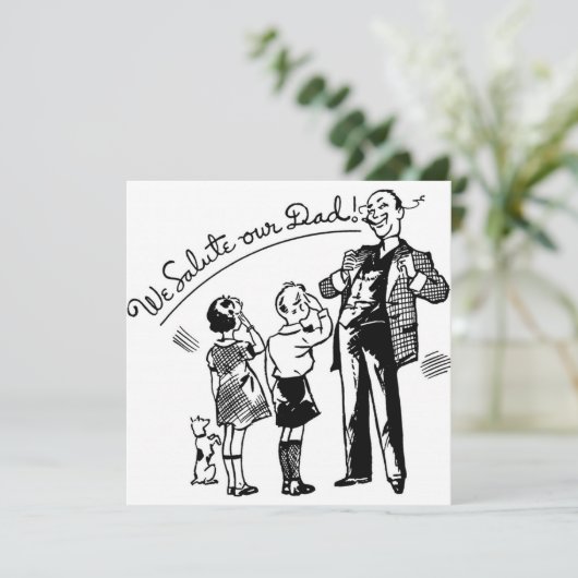 Vintager Vatertag (Stehend Vorderseite)