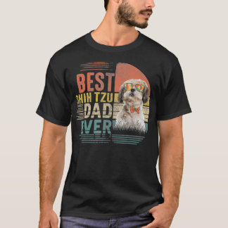 Vintager Vatertag Bester Shih Tzu Vater je T-Shirt