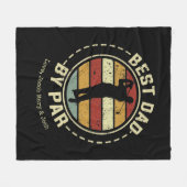 Vintager Vatertag Fleecedecke (Vorderseite (Horizontal))