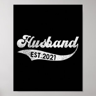 Vintager Vatertag für Ehemann Est. Poster