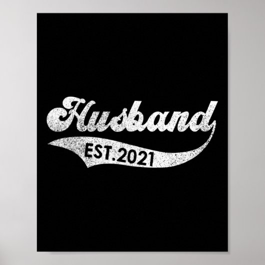 Vintager Vatertag für Ehemann Est. Poster (Vorne)