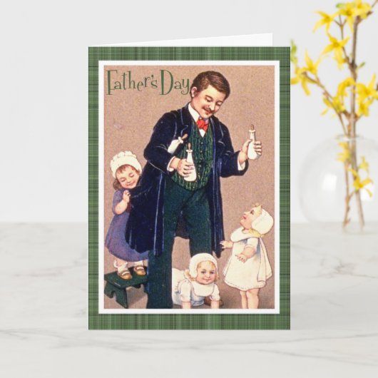 Vintager Vatertag Karte (Gelbe Blume)