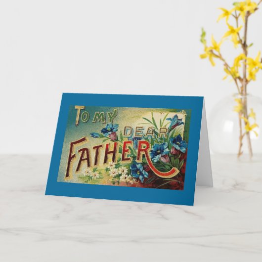 Vintager Vatertag Karte (Gelbe Blume)