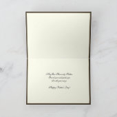 Vintager Vatertag Katholische Religiöse Karte (Innenseite)