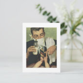 Vintager Vatertag mit Vater tauschen Diapers Postkarte (Stehend Vorderseite)