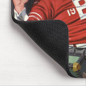 Vintager Vatertag, Sportfußball-Vater und Sohn Mousepad (Ecke)