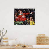 Vintager Vatertag, Sportfußball-Vater und Sohn Poster (Küche)