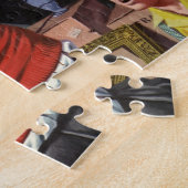 Vintager Vatertag, Sportfußball-Vater und Sohn Puzzle (Seite)