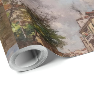 Vintager Venedig Antonio Leto Venezianischer Kanal Geschenkpapier