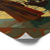 Vintager Venedig-Sonnenuntergang Poster (Ecke)