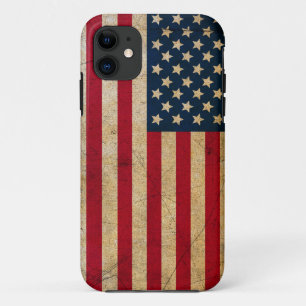 Vintager verblaßter alter amerikanische Case-Mate iPhone hülle
