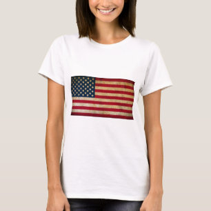 Vintager verblaßter alter amerikanische T-Shirt