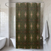 Vintager verblichener Glitzer Weihnachtsbaum Duschvorhang