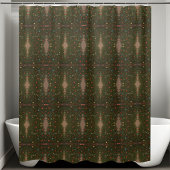 Vintager verblichener Glitzer Weihnachtsbaum Duschvorhang