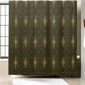 Vintager verblichener Glitzer Weihnachtsbaum Duschvorhang