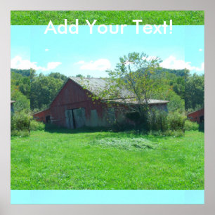 Vintager verfallender Stall Poster