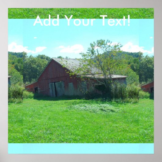 Vintager verfallender Stall Poster (Vorne)