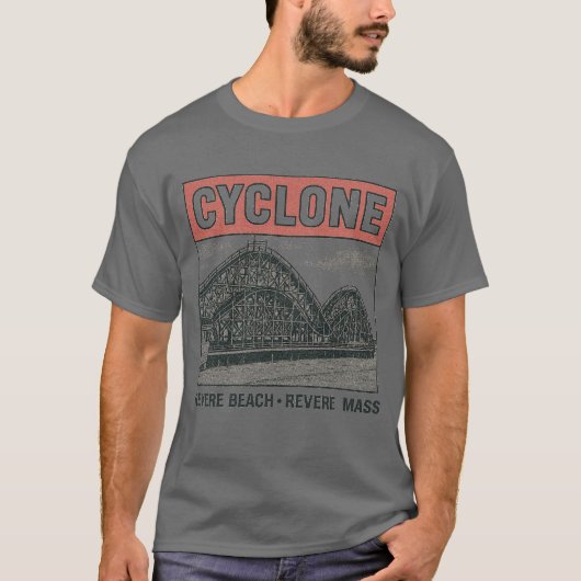 Vintager Vergnügungspark CYCLONE REVERE BEACH ・ RE T-Shirt (Vorderseite)